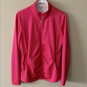 Women's Gear for Sports red polka dot golf jacket, large